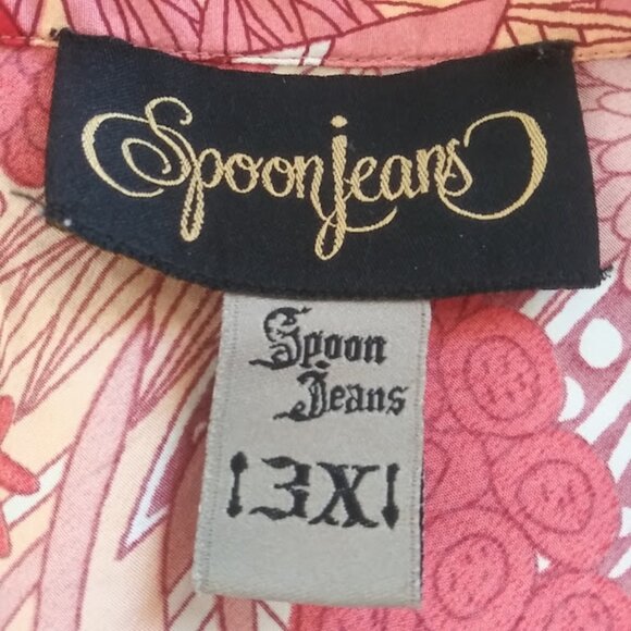 Spoon Jeans women's size 3X multicolored all over print top - Picture 13 of 14